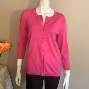 Talbots pink cardigan Small